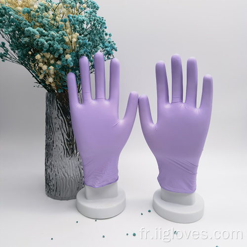 Gants jetables en nitrile pour les gants de l'hôpital